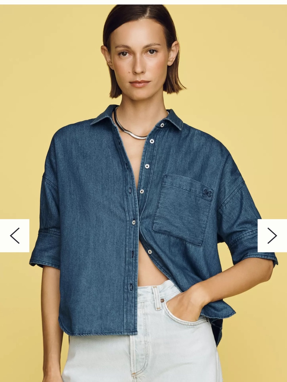 Maeve Mabel Boxy Denim Shirt- new without tag, never worn
